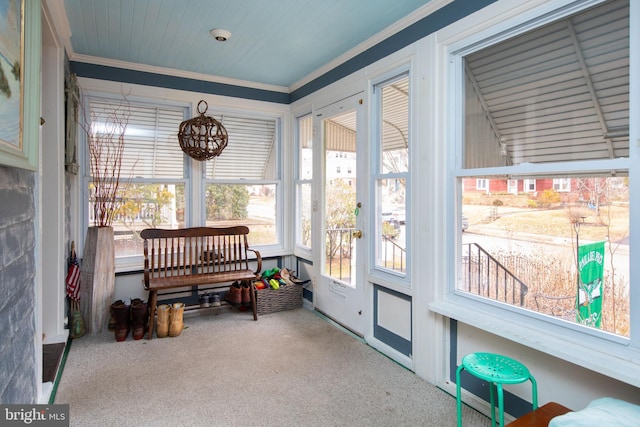 view of sunroom / solarium