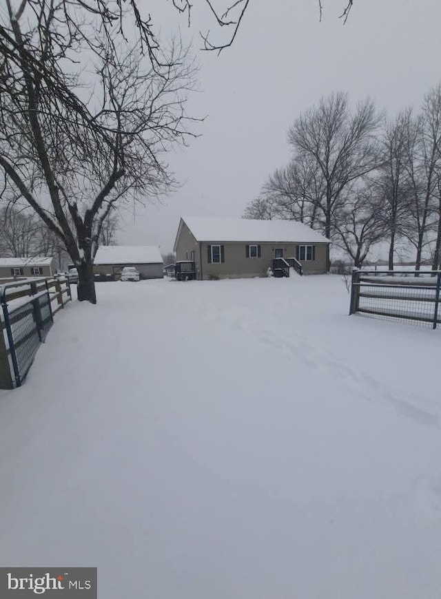 view of snowy yard