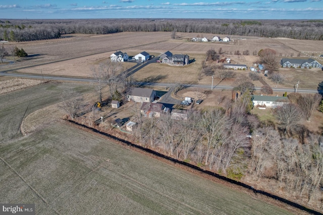 drone / aerial view featuring a rural view