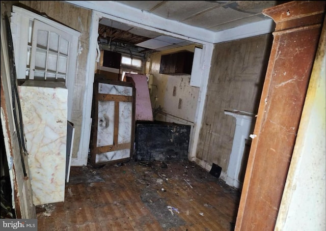 misc room featuring dark hardwood / wood-style flooring