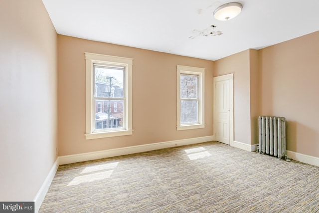 443 Manor St, Lancaster, PA 17603 - carpeted spare room featuring radiator heating unit and baseboards