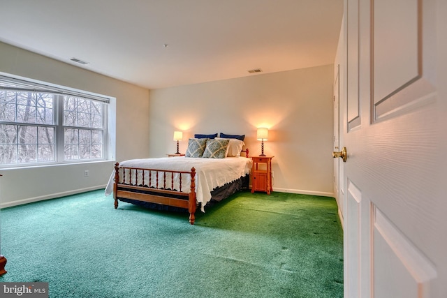 bedroom with carpet floors