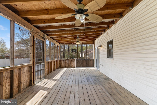 1762 Red Oak Ln, Waldorf, MD 20601 - deck with ceiling fan and fence