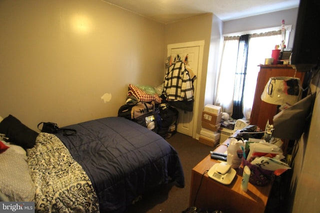 view of carpeted bedroom