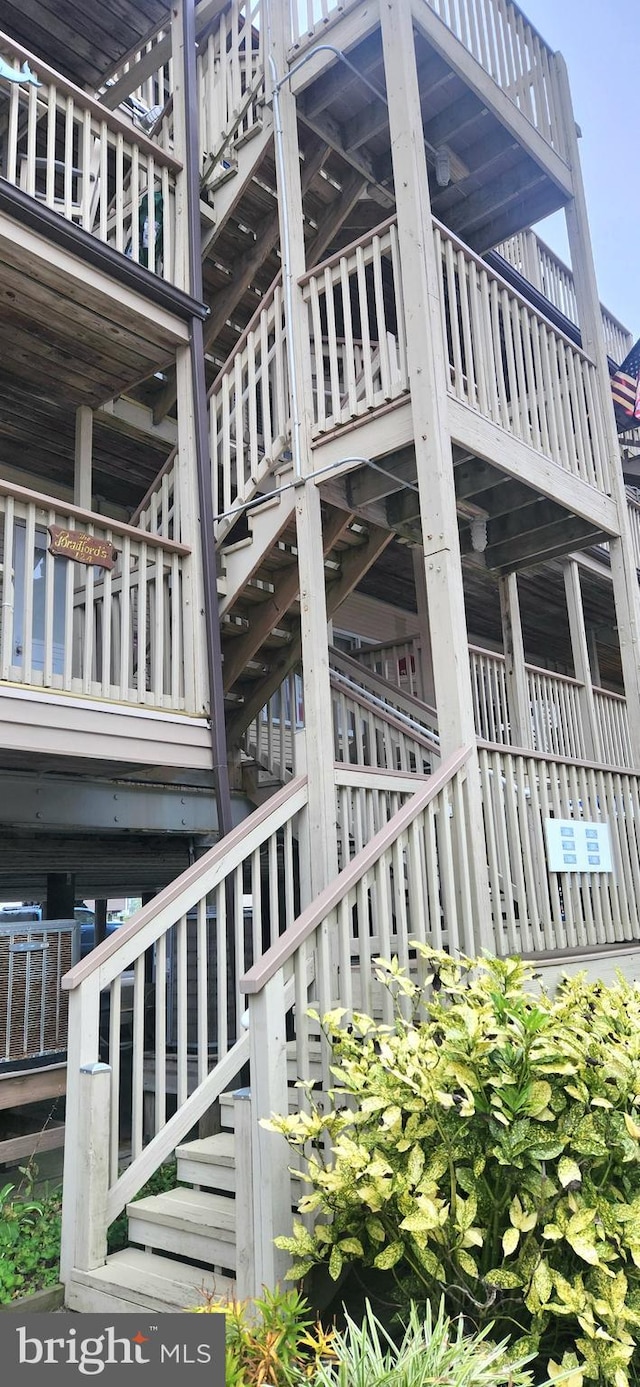 view of home's exterior with stairway