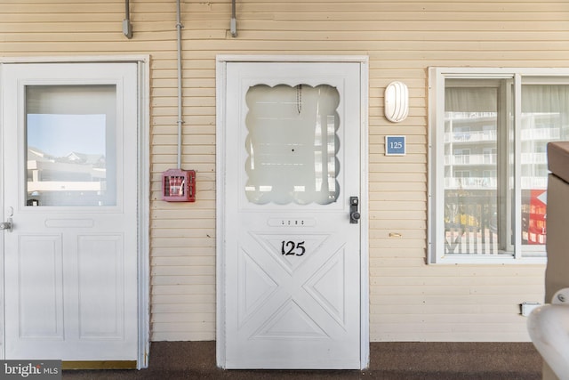 view of doorway to property