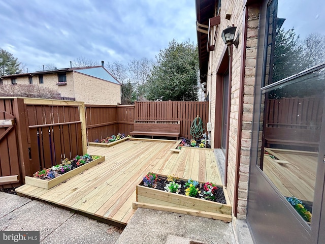 view of wooden terrace