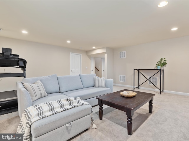 view of carpeted living room