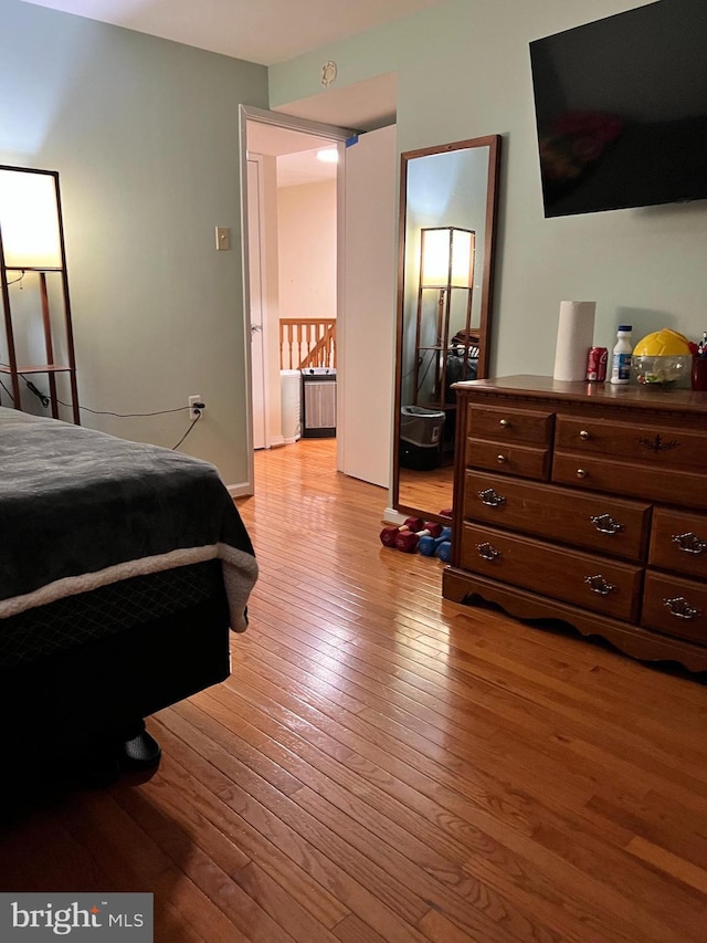 bedroom featuring light hardwood / wood-style flooring