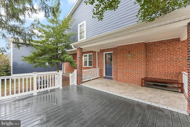 view of wooden deck