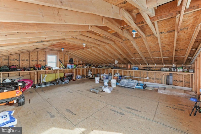 view of attic