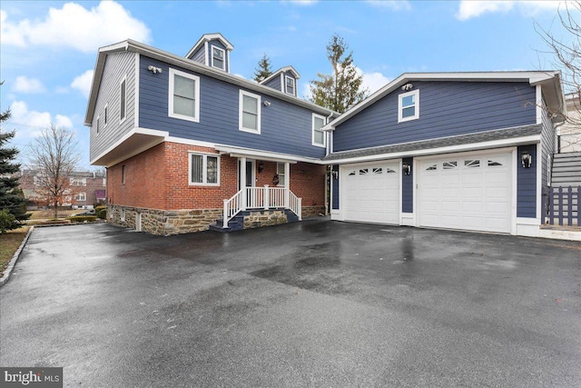 view of property featuring a garage