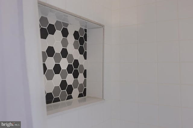 room details featuring tiled shower