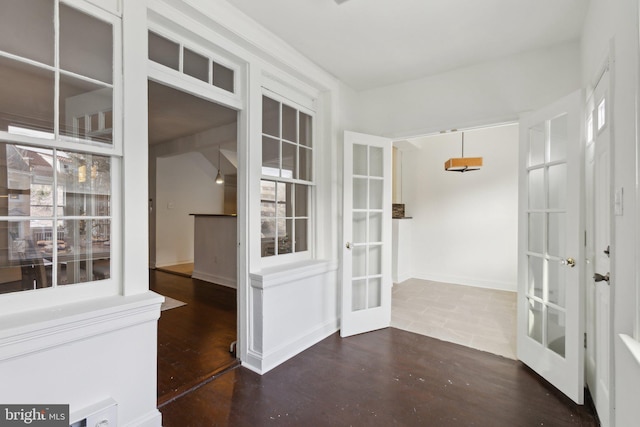 interior space featuring french doors