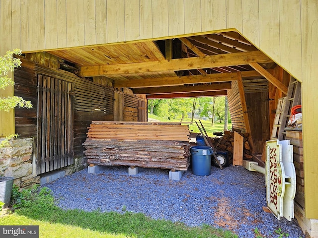 exterior space with an outdoor structure