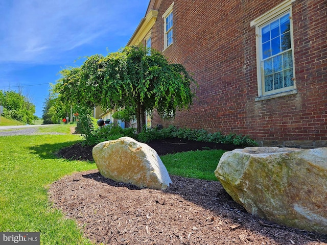 exterior space with a yard