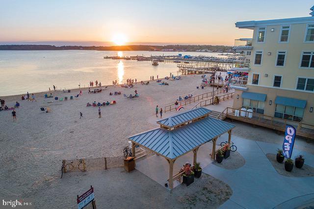 water view featuring a gazebo