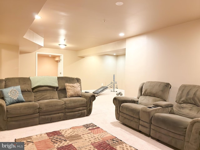 view of carpeted living room