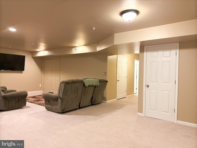 view of carpeted living room