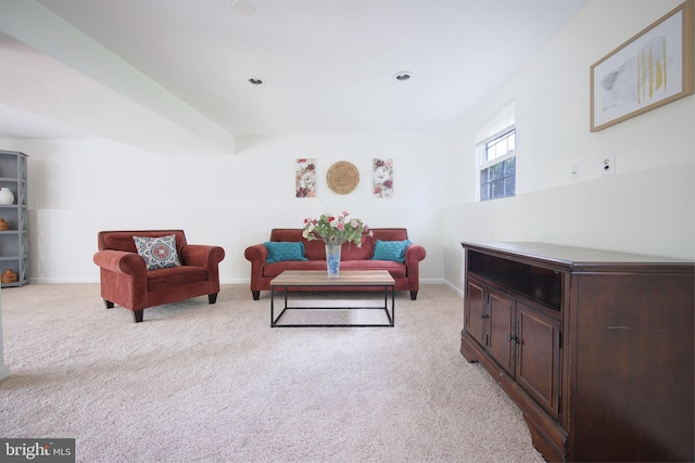 6406 Holyoke Dr, Annandale, VA 22003 - living room featuring baseboards and light colored carpet