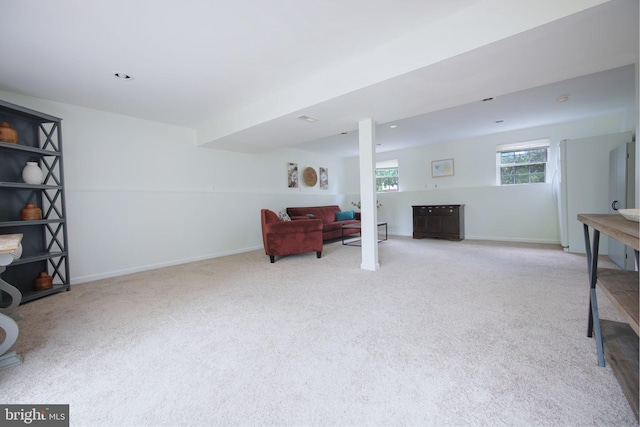 6406 Holyoke Dr, Annandale, VA 22003 - sitting room featuring baseboards, carpet, and recessed lighting
