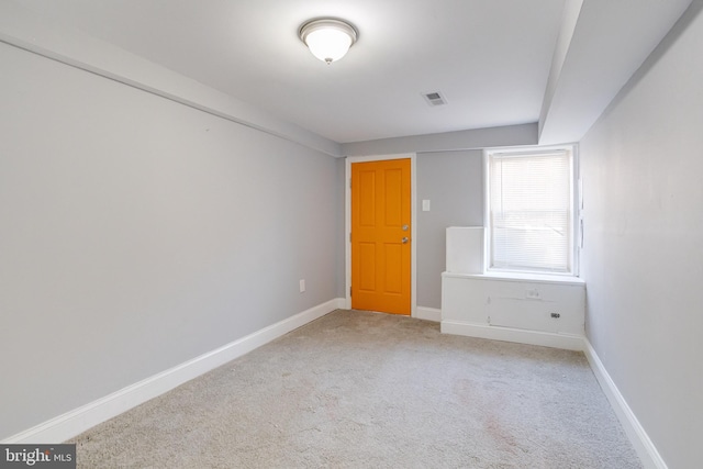 unfurnished bedroom featuring carpet