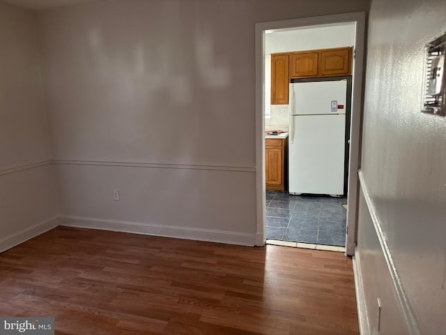 interior space featuring dark wood-type flooring