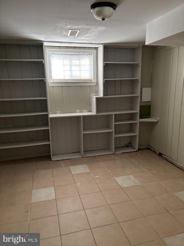 interior space with light tile patterned flooring