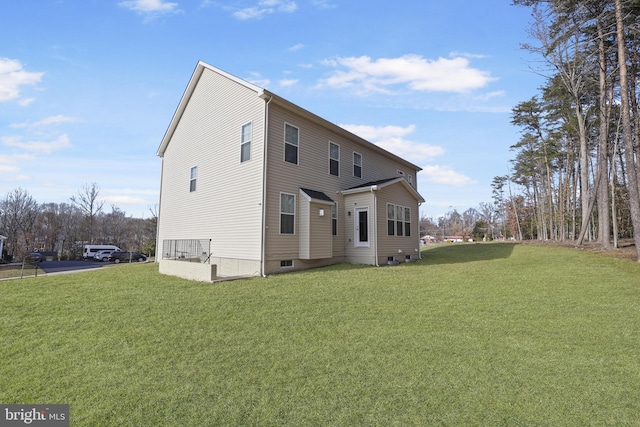 exterior space with a lawn