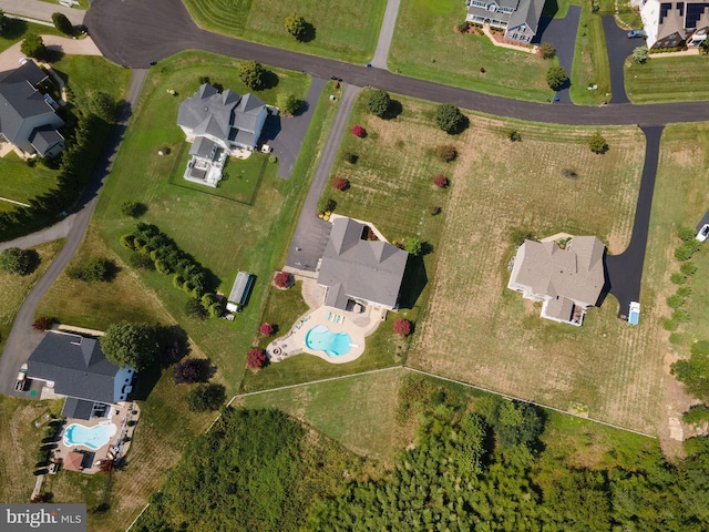 bird's eye view with a residential view