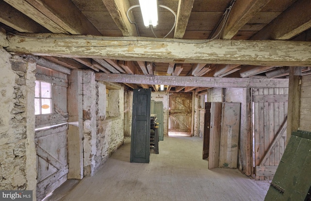 view of basement