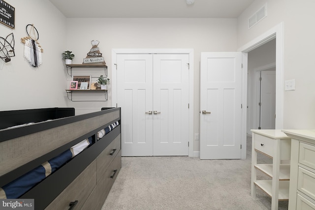 interior space with light colored carpet