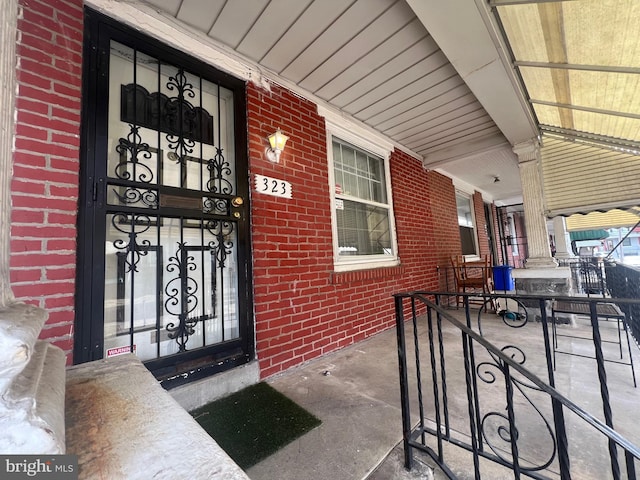 view of doorway to property