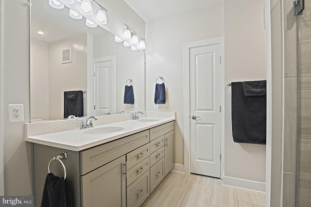 bathroom with vanity