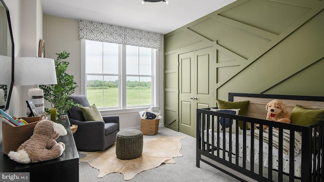 view of carpeted bedroom