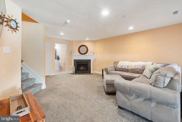 view of carpeted living room