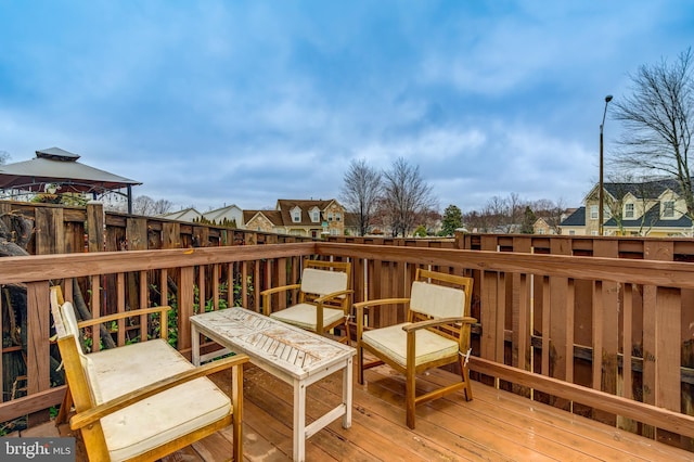 view of wooden terrace