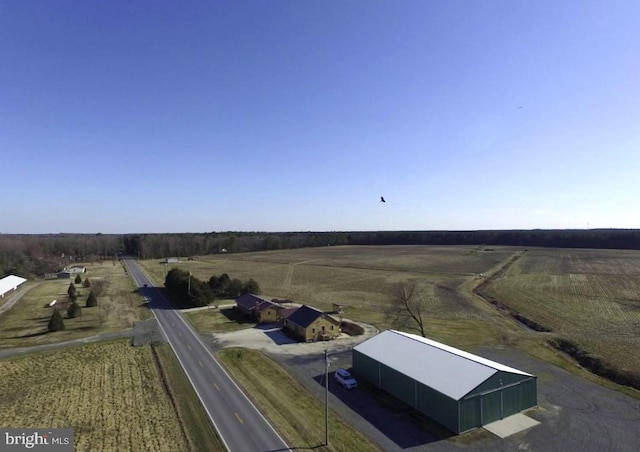 bird's eye view with a rural view