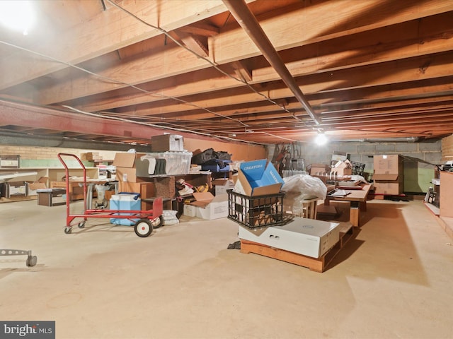 view of basement