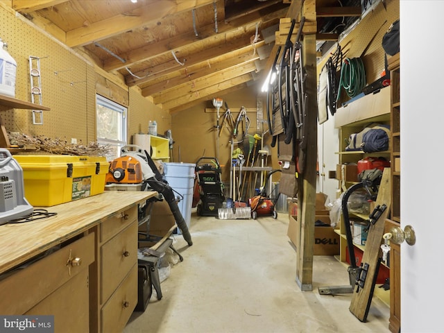 view of storage room