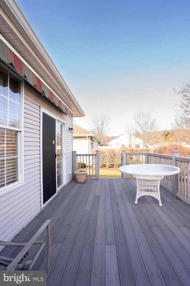 view of wooden deck