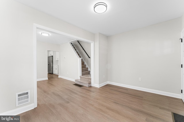 interior space with light hardwood / wood-style floors