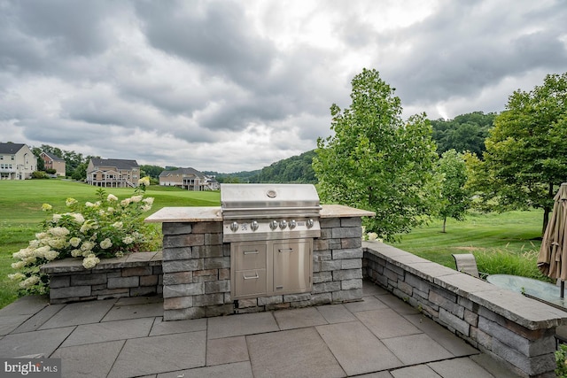 view of patio / terrace with a grill and area for grilling