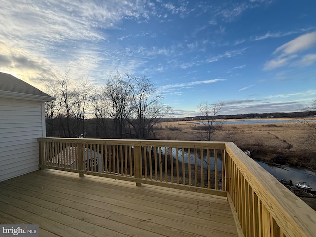 view of deck at dusk