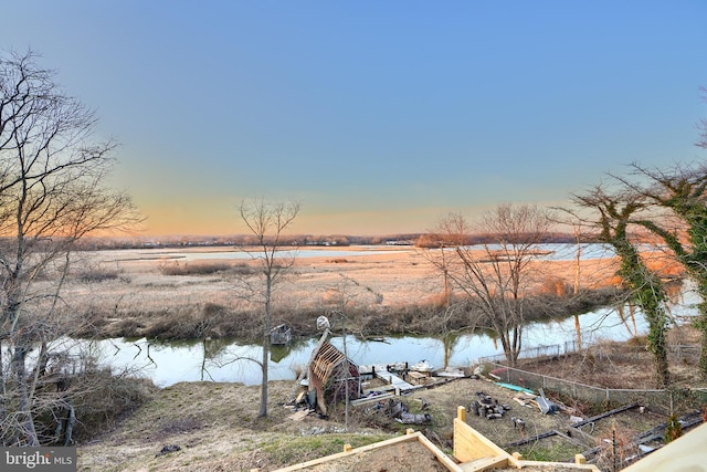 view of water feature featuring a rural view