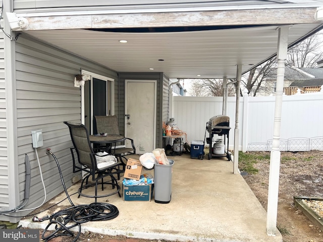 view of patio / terrace with area for grilling