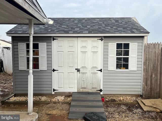 view of outbuilding