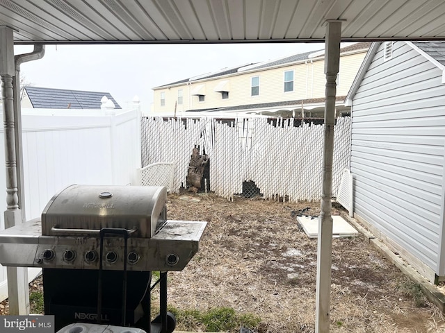 view of patio featuring grilling area