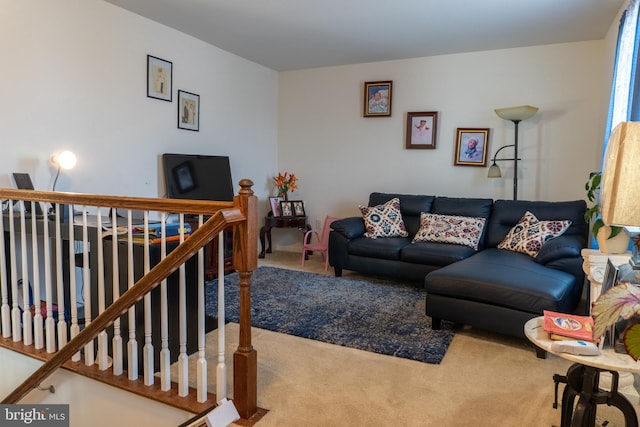 living room with carpet