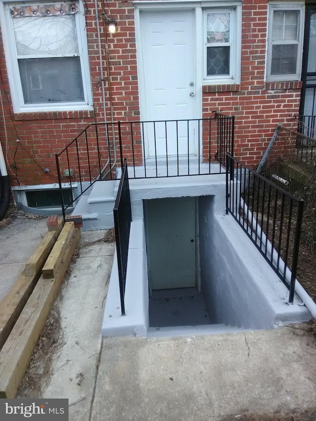 view of entry to storm shelter